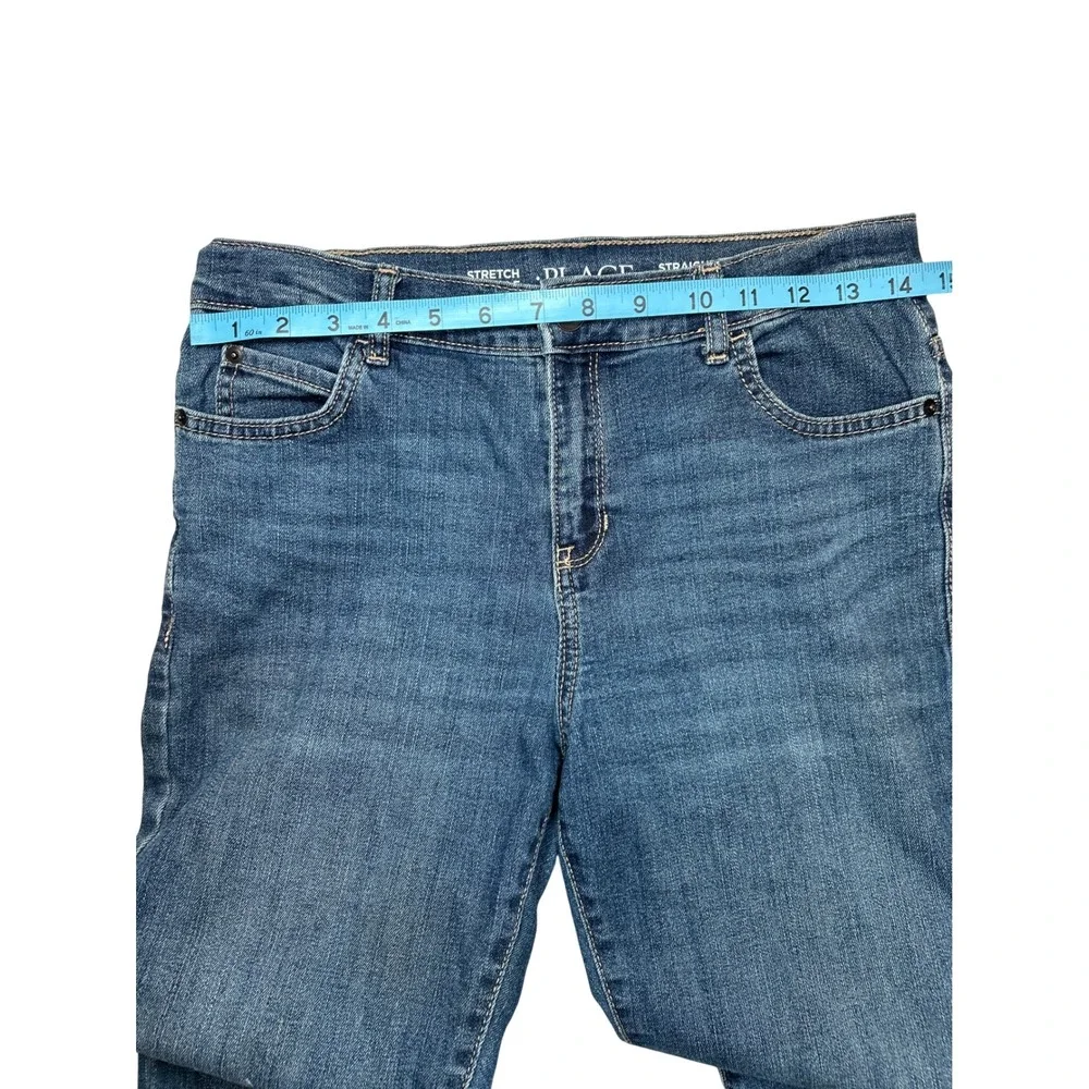 The Children's Place Kids Stretch Denim Straight Jeans Blue Size 14‎ Adjustable